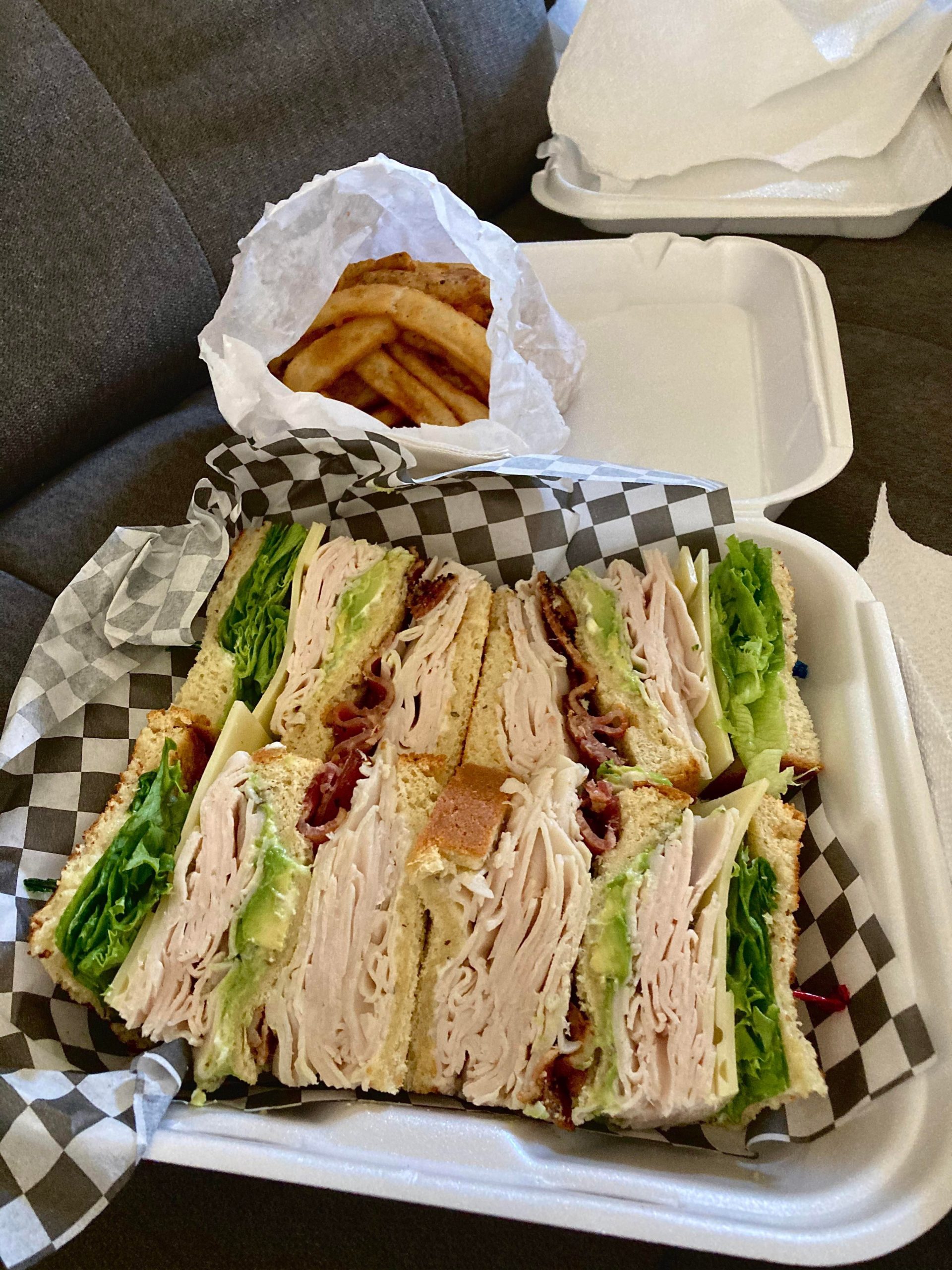 Sandwich & fries from my favorite local spot Dining and Cooking