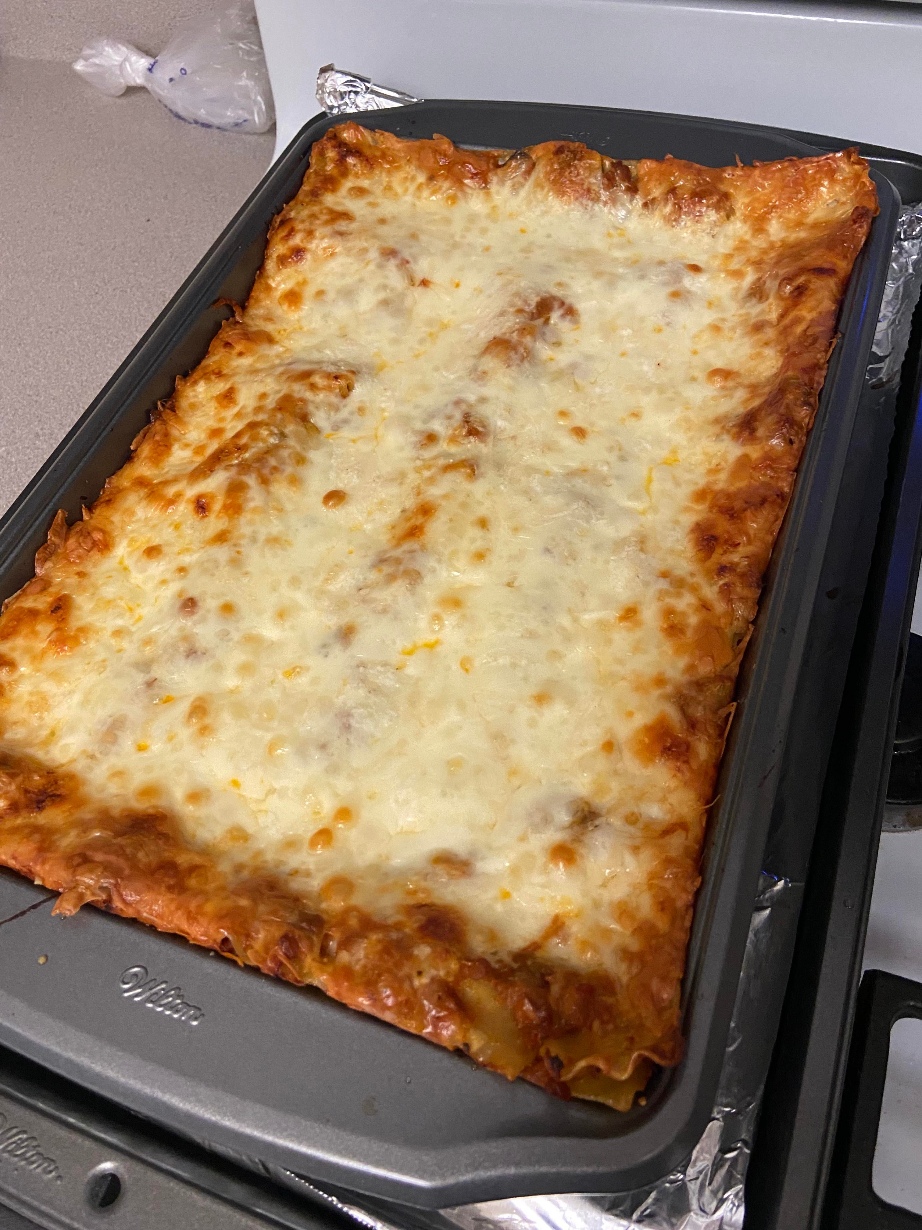 Made my first Lasagna! She is a beaut 🥰🥰 Dining and Cooking