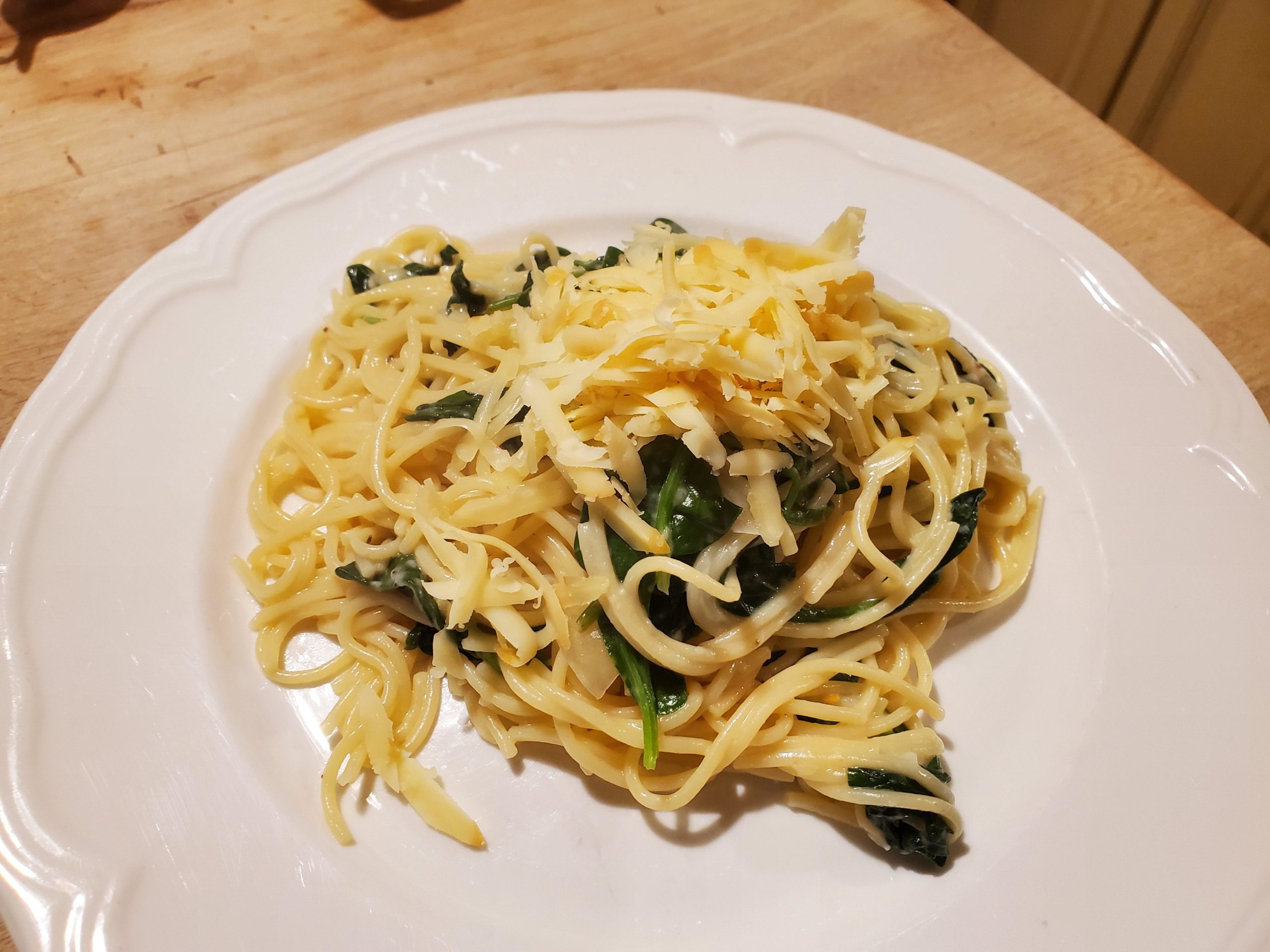 NYT Vegetarian Carbonara with Spinach Dining and Cooking