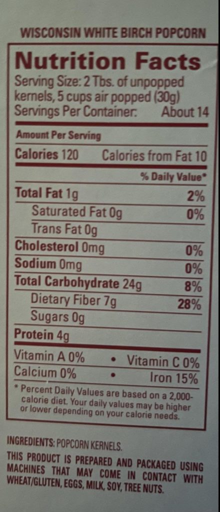 Popcorn Calories?