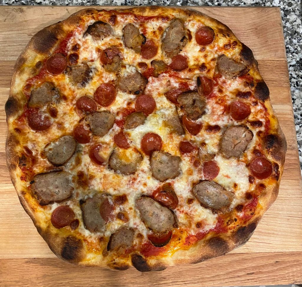 Ezzo supreme pepperoni and homemade meatball.
