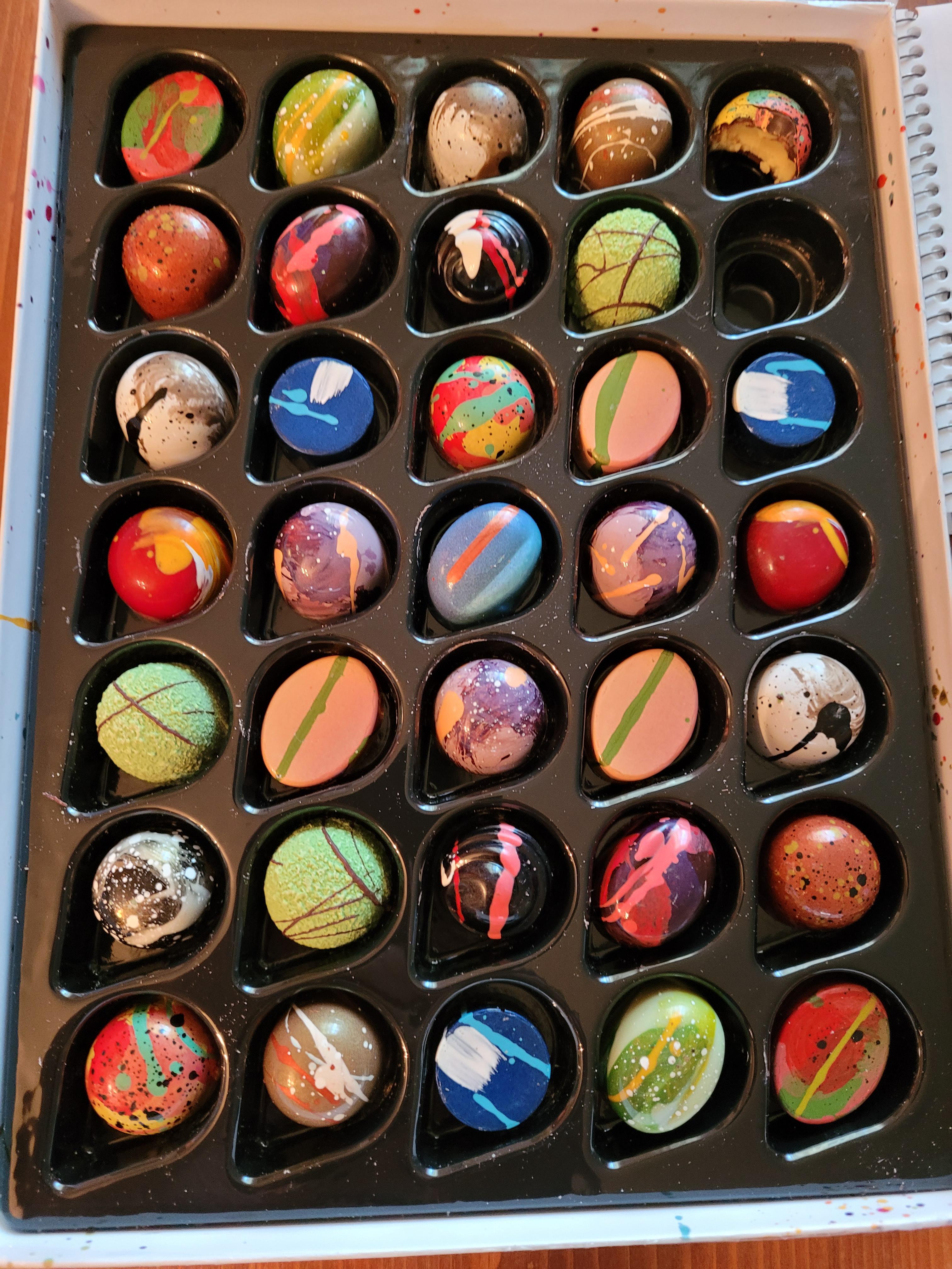 I bought my wife these handpainted chocolates Dining and Cooking