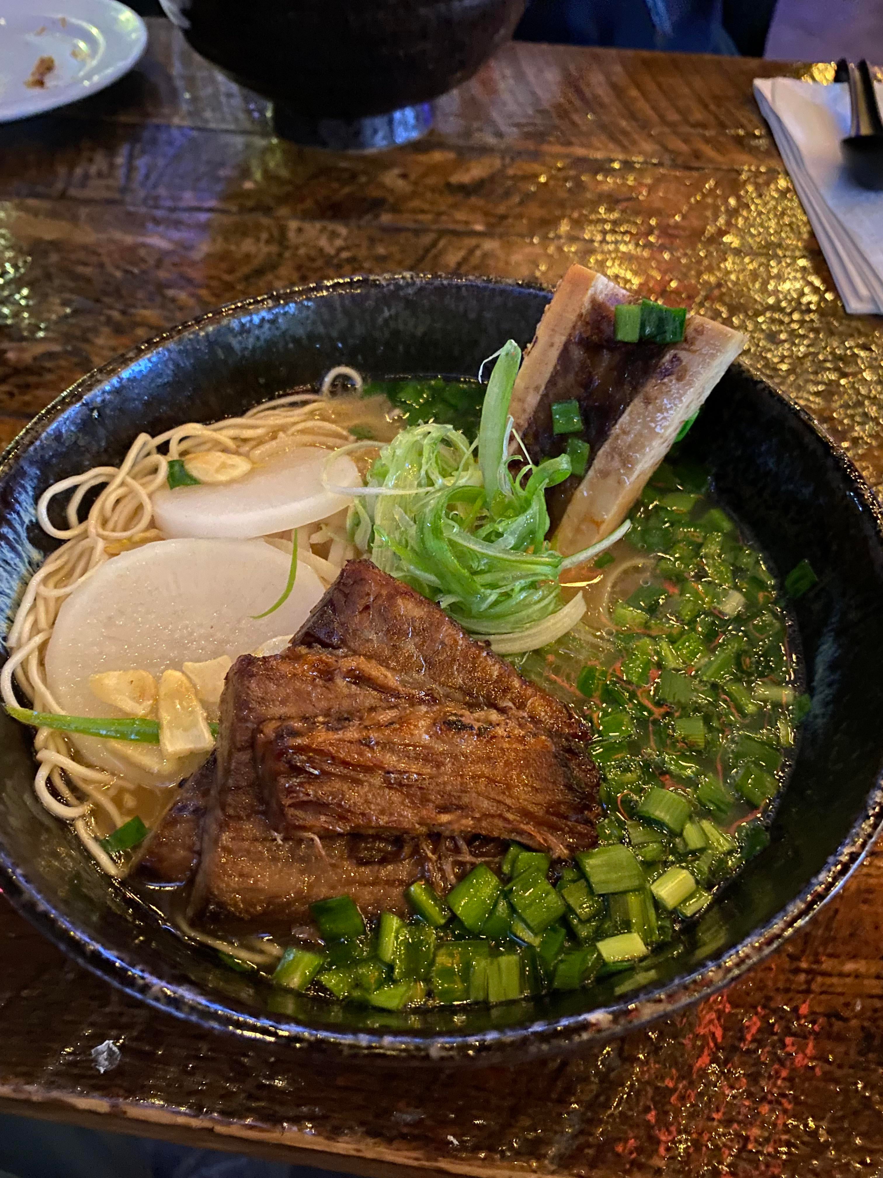 Beef Bone Marrow Ramen from Shinka Ramen in NYC Dining and Cooking