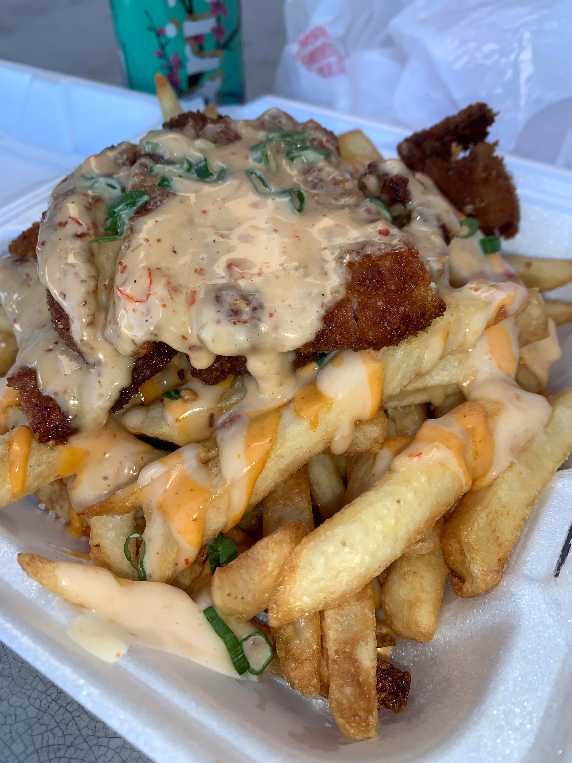 Volcano chicken fries from a local Hawaiian place. Dining and Cooking