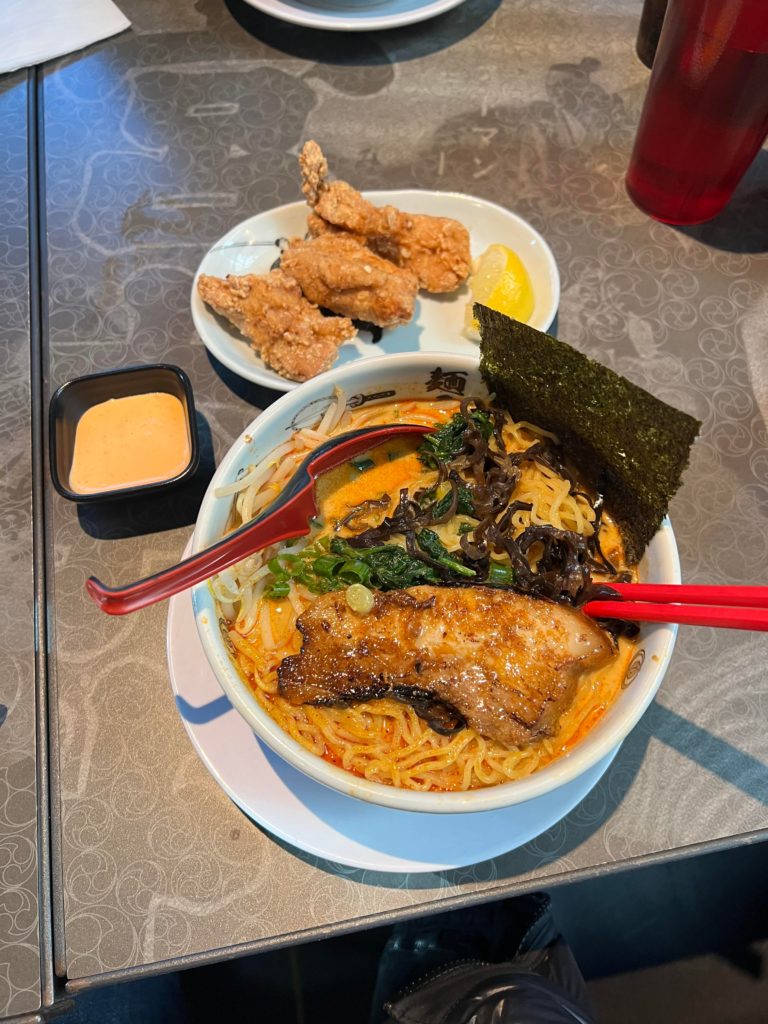 Spicy Curry Ramen + Karaage (Menya Musashi Seattle)