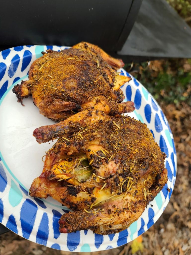 Black Garlic Lemon Pepper Cornish Hens