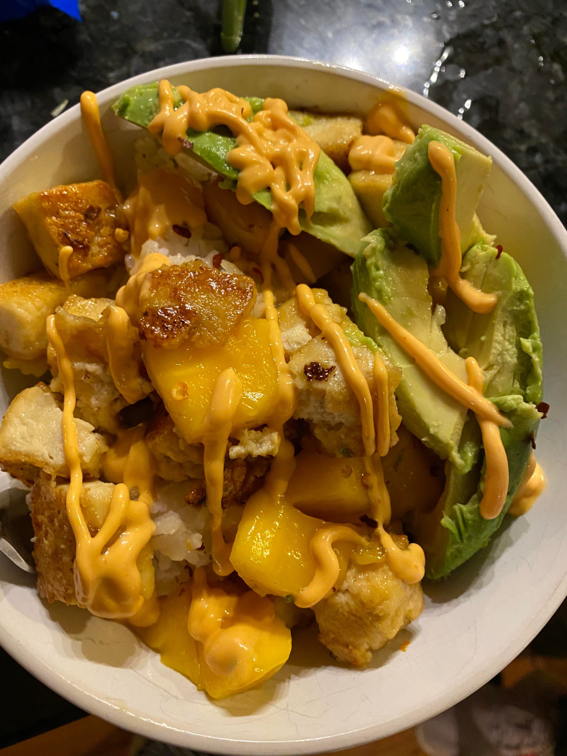 Mango coconut tofu bowls Dining and Cooking