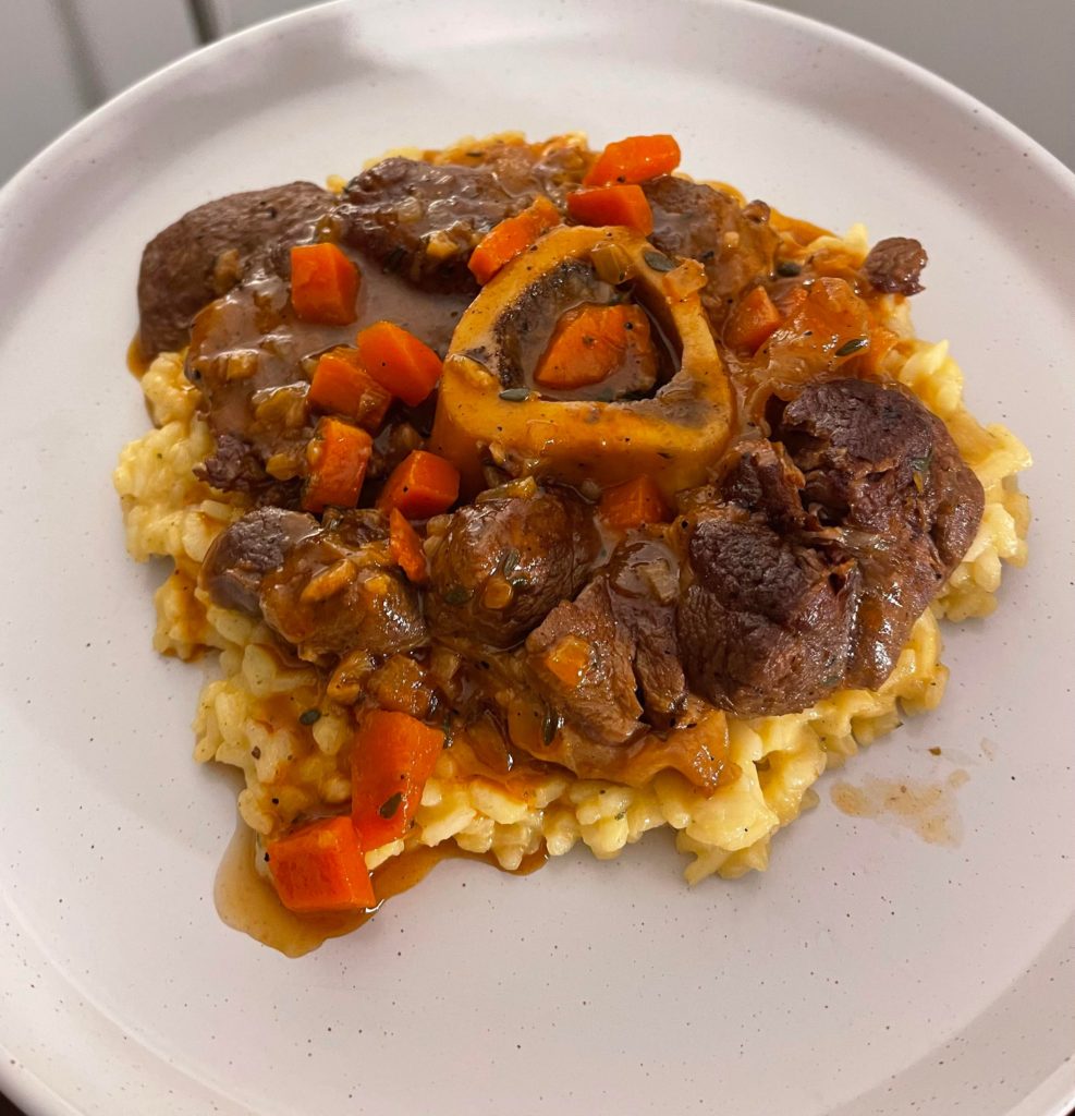 Osso Buco on Butternut Squash Risotto