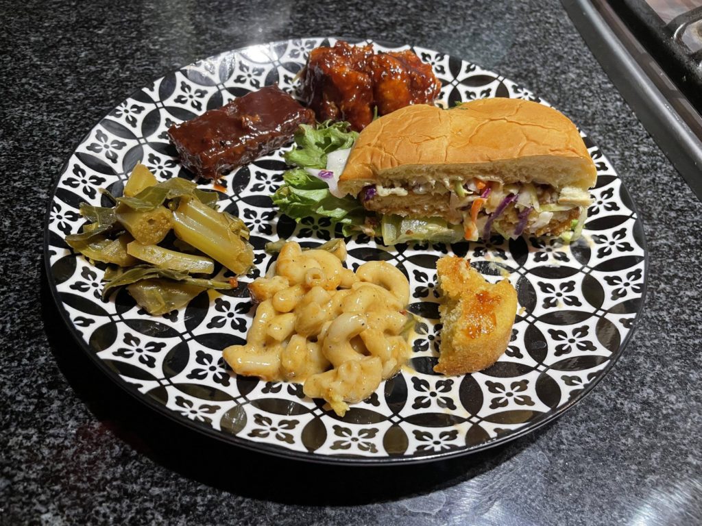 Vegan soul food sampler plate!