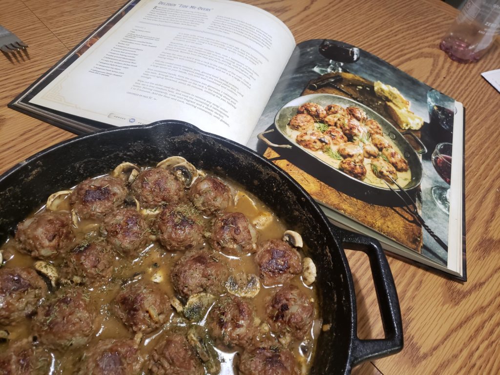 There is something fitting about making a recipe from a Dungeons and Dragons cookbook with Impossible meat. Behold the Dwarven Meat(less)balls!