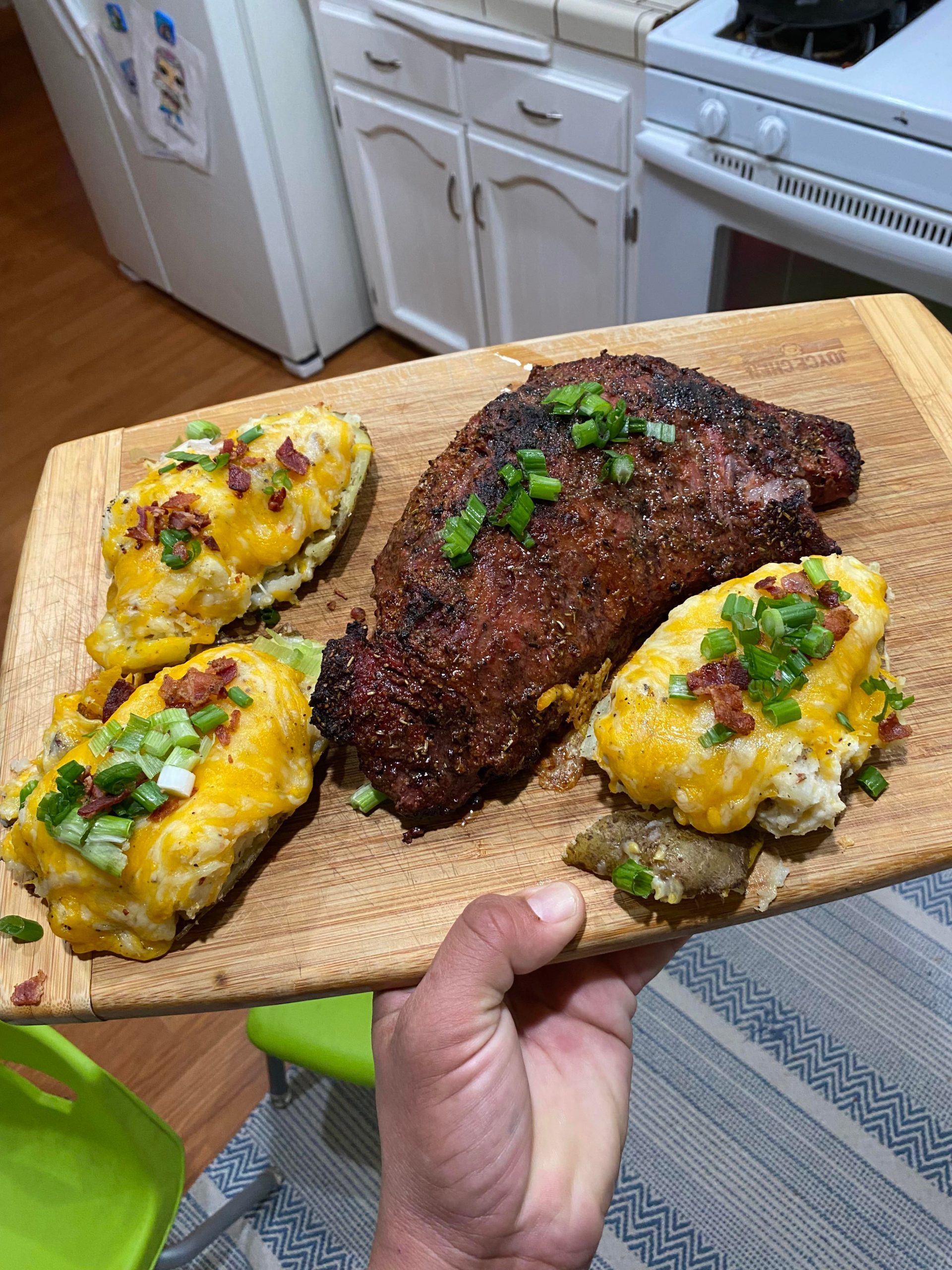 TriTip and twice baked potatoes! Dining and Cooking