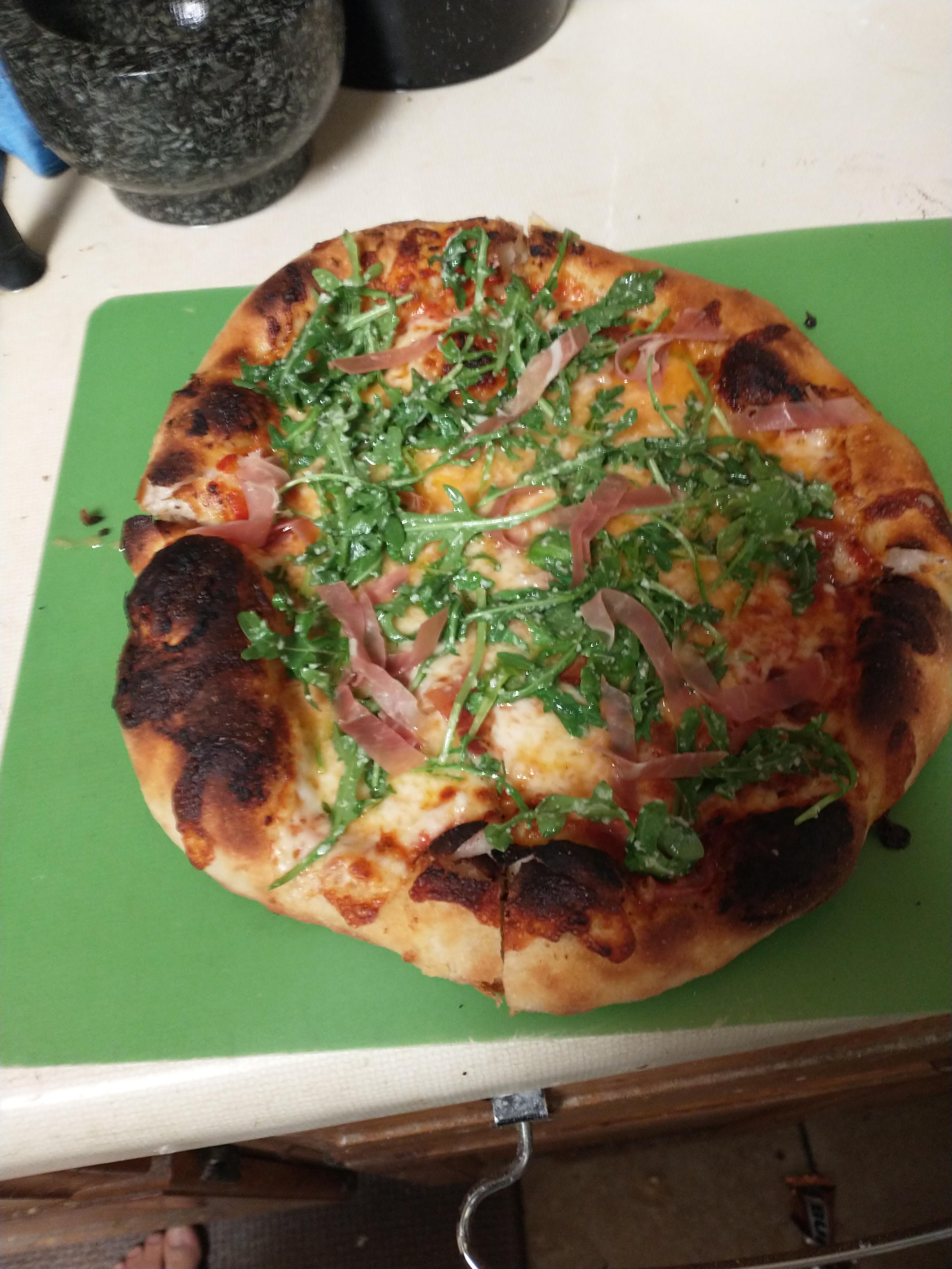 Prosciutto and arugula pizza Dining and Cooking