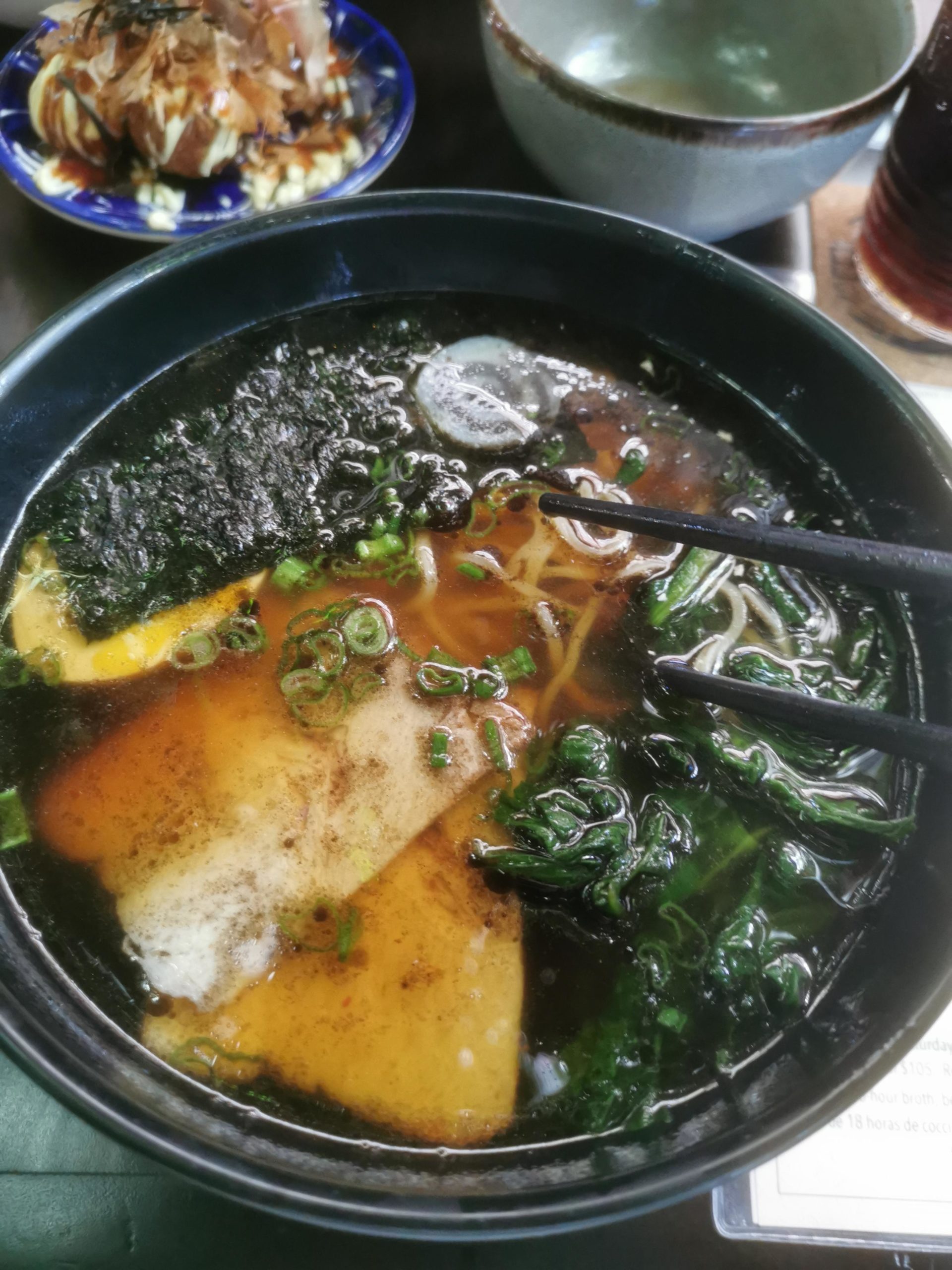 Shoyu ramen in Bonito Kitcen, Puerto Vallarta. Dining and Cooking