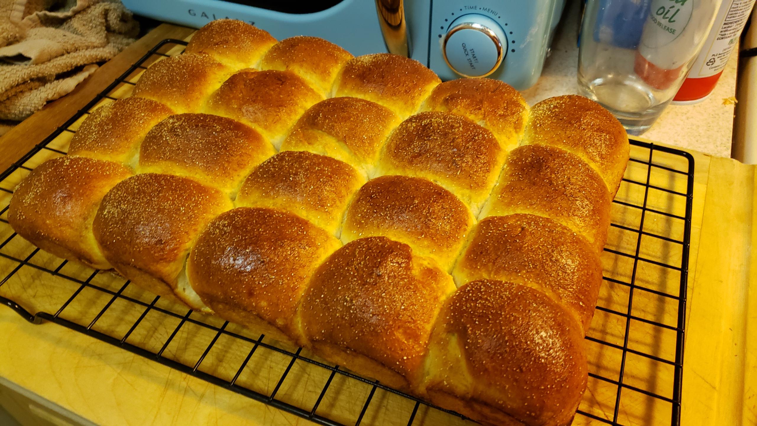 Created my own bread recipe! Yeasted Cornbread Rolls! Dining and Cooking