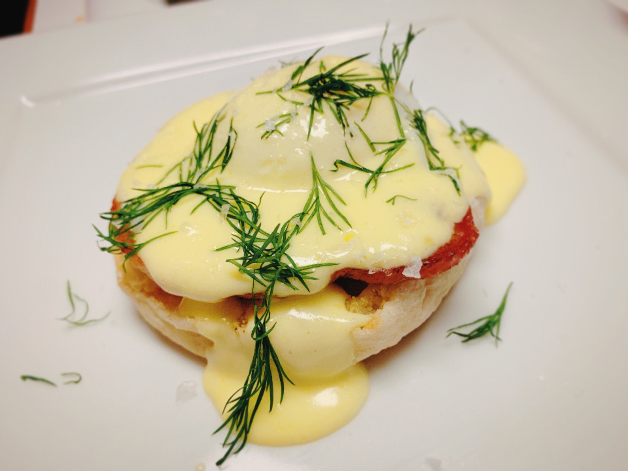Eggs Benedict with Crispy Pancetta [OC] Dining and Cooking
