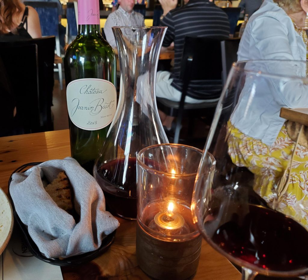 My first time bringing a bottle of wine to a restaurant.