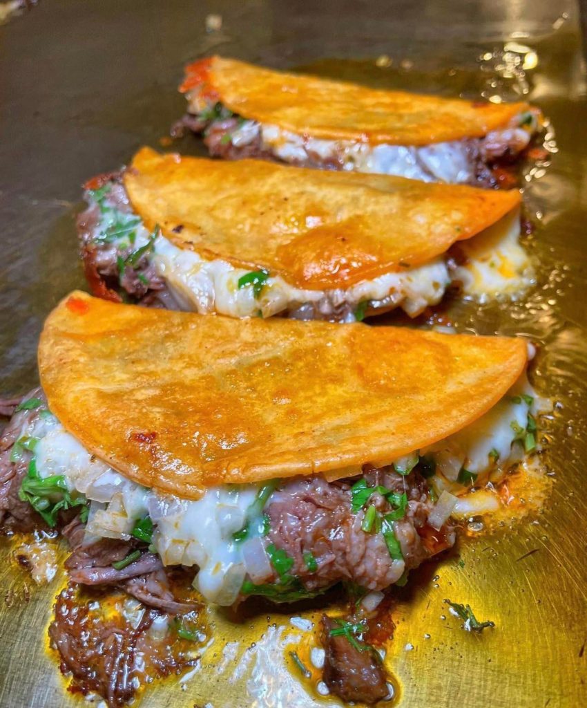 Beef birria quesatacos