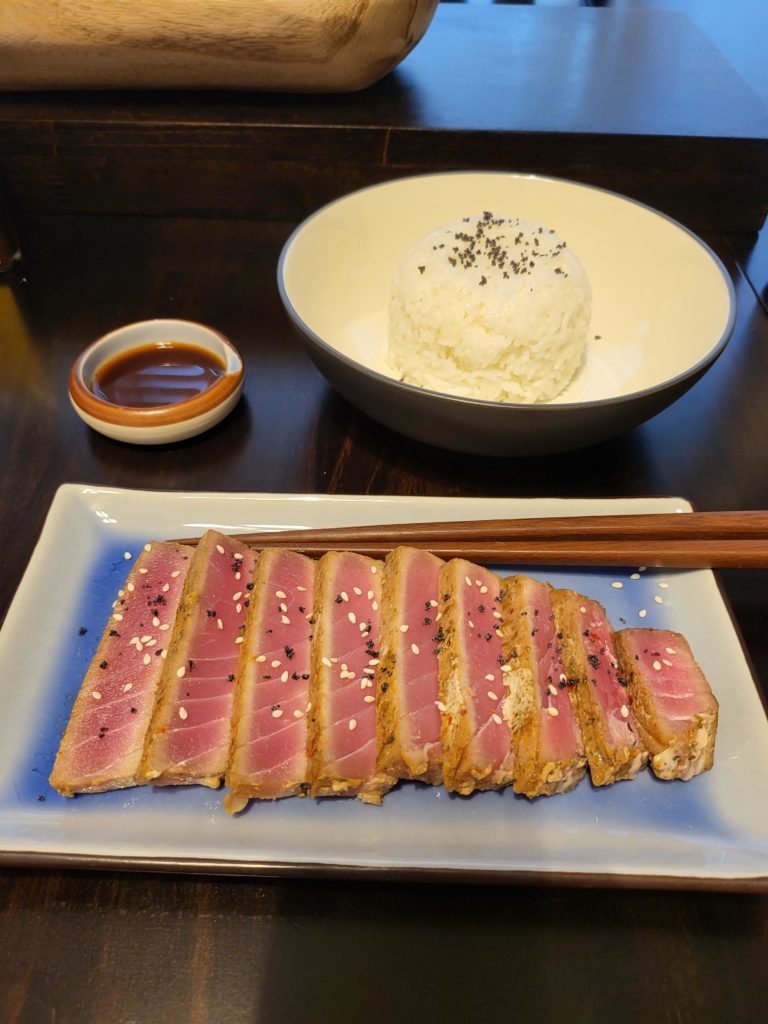 Seared Ahi Tuna and Rice