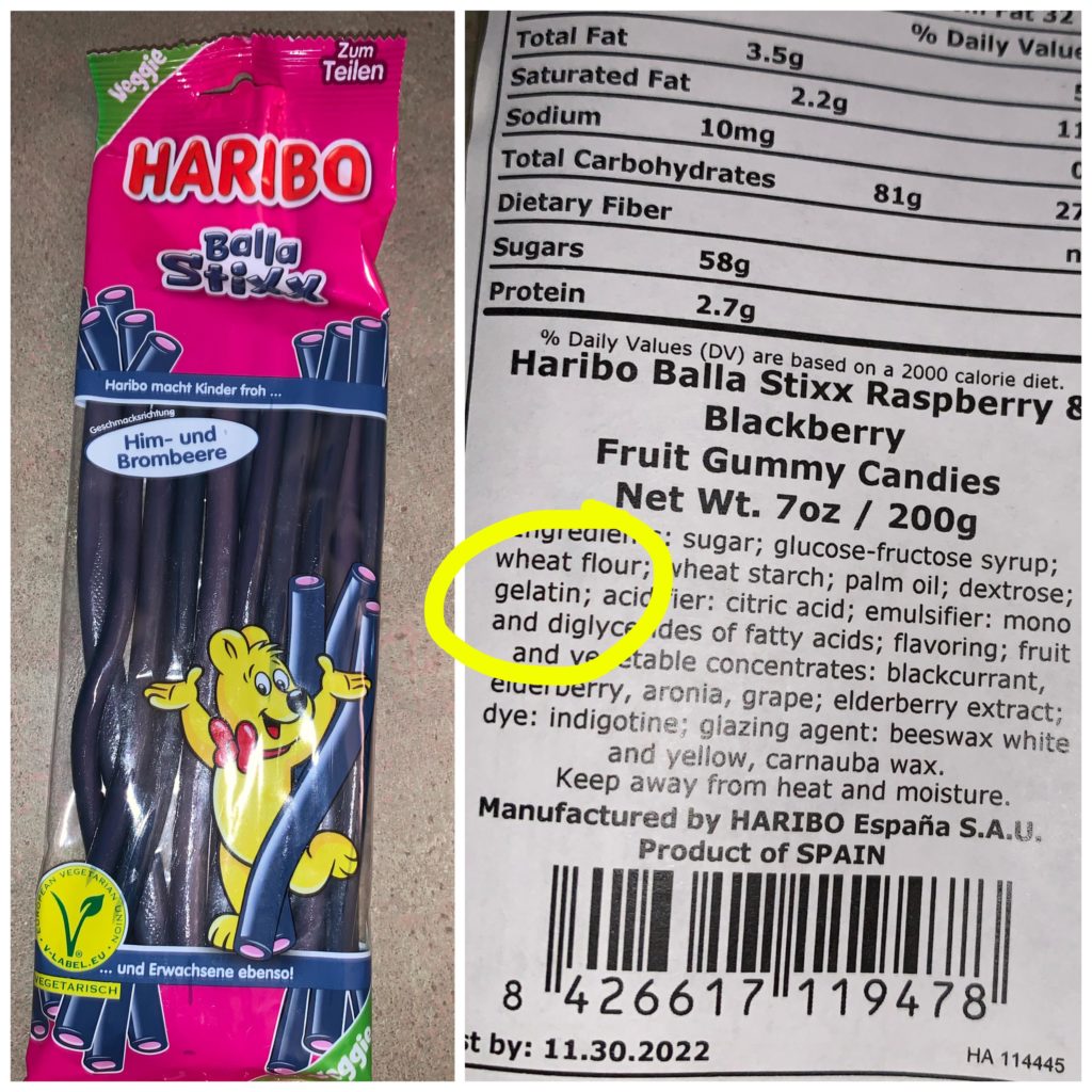 I bought this candy that’s labeled as vegetarian-friendly but there’s gelatin in the ingredients?