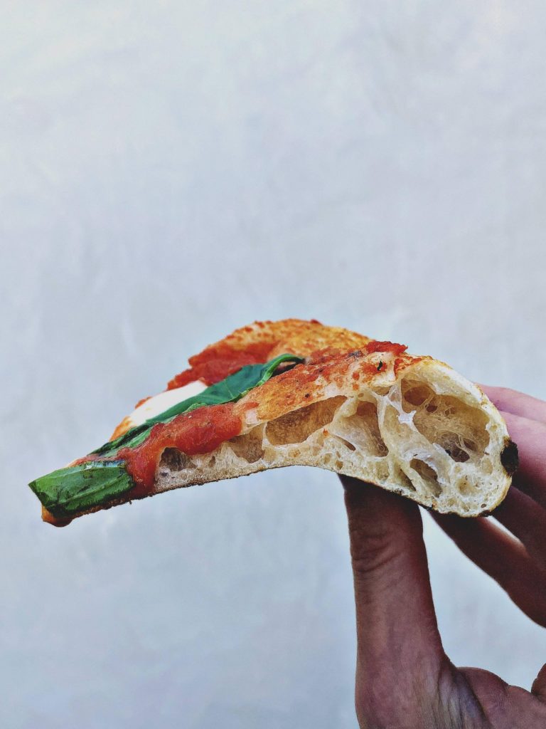 sourdough neapolitan margherita slice - finally getting this dialed in.