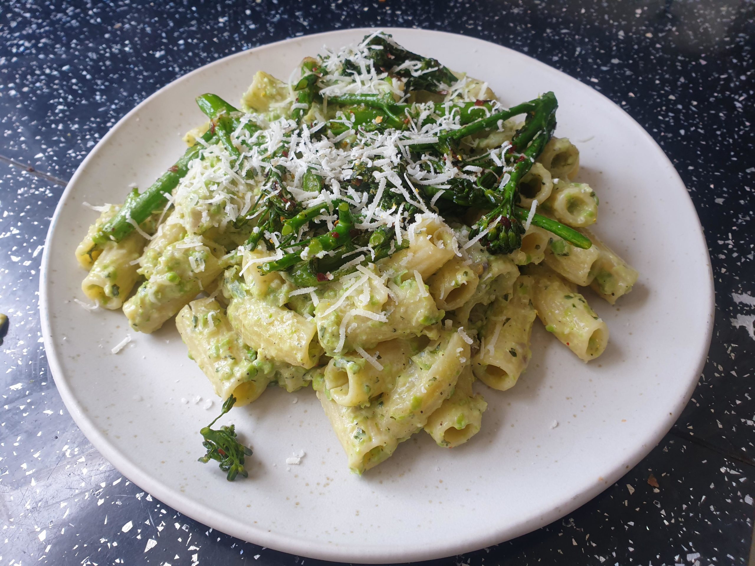 Pea, mint and ricotta Rigatoni with tender stem broccoli Dining and Cooking