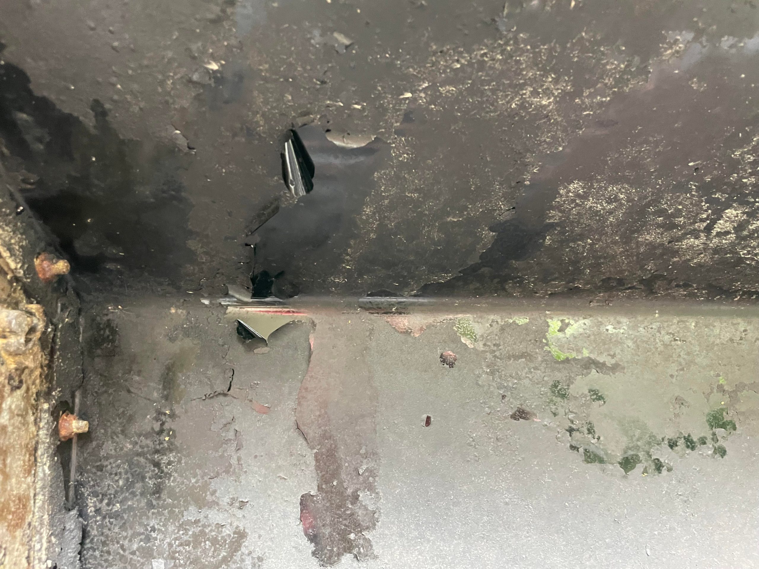 Is this peeling metal/paint on the inside of my grill’s lid? Is that