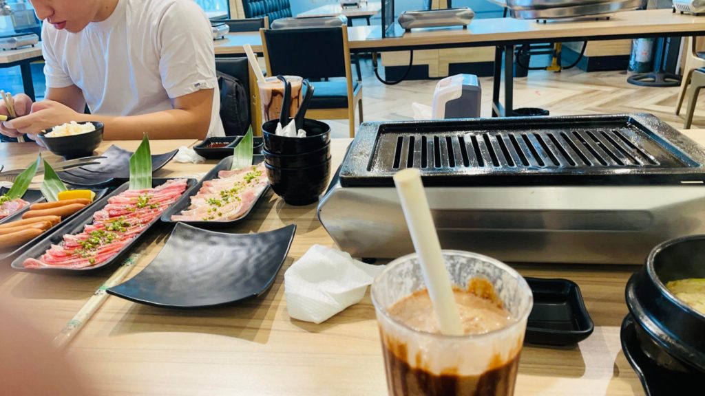 Samgyupsal ~ at a local korean restaurant