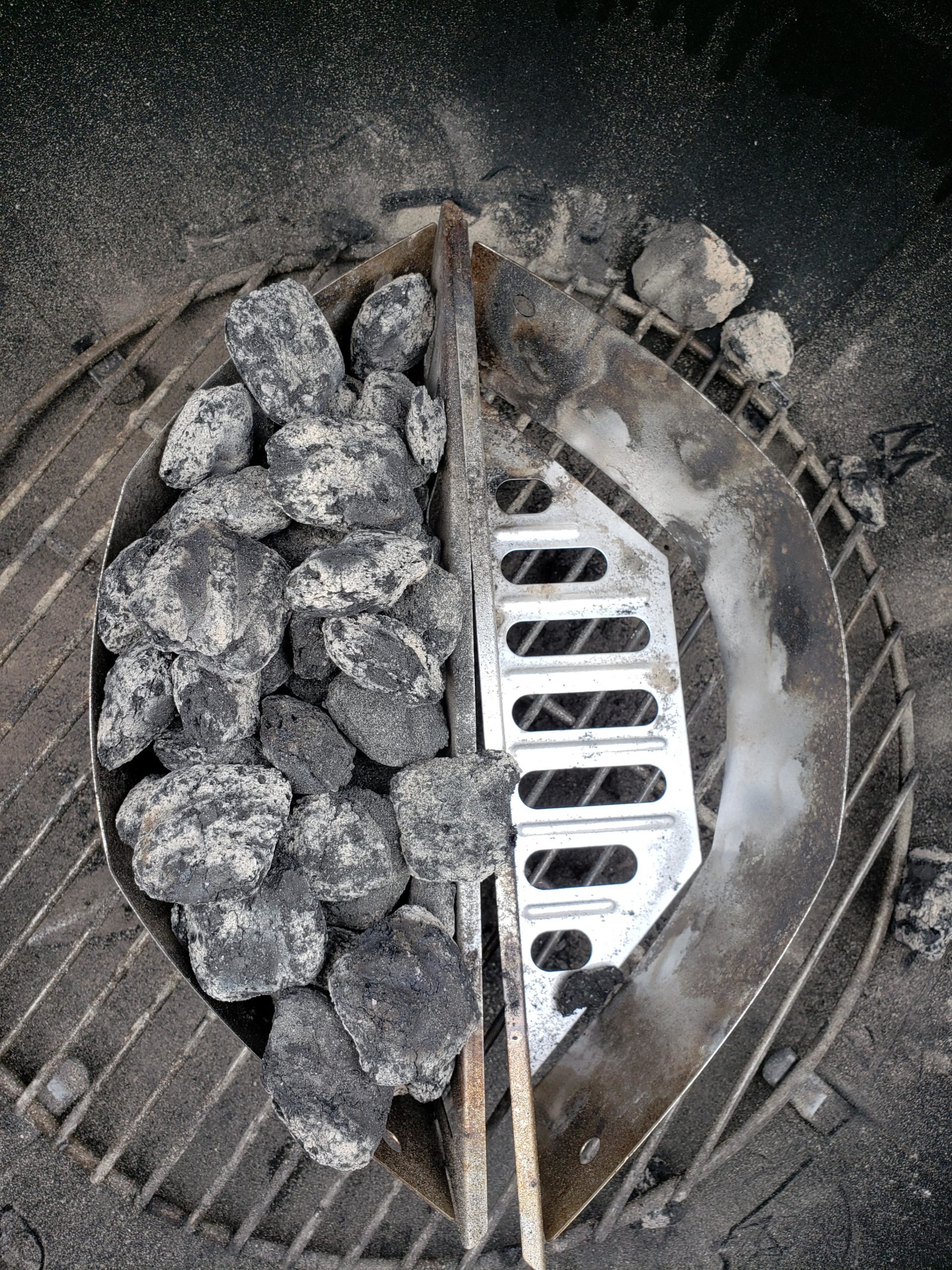 Halfburned charcoal. Do you throw this away? Reuse it? Dining and Cooking