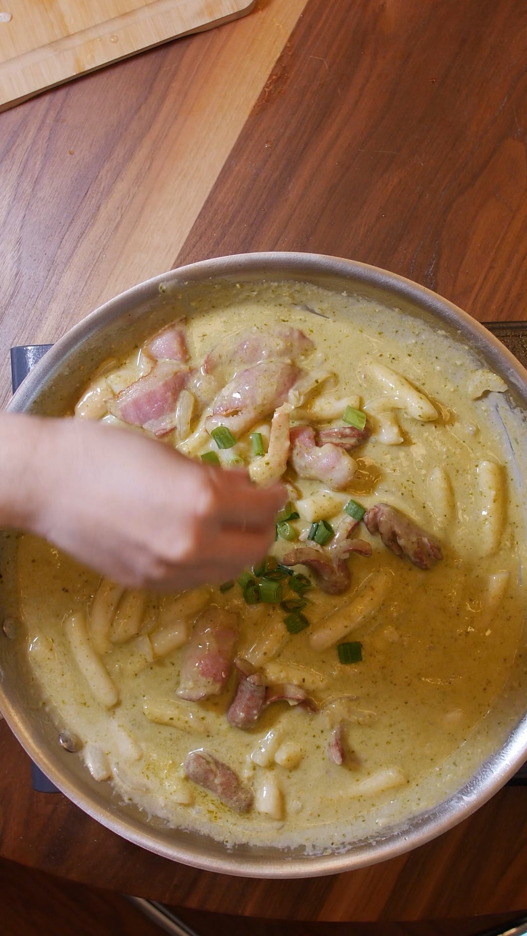 Basil Cream Tteokbokki Dining and Cooking