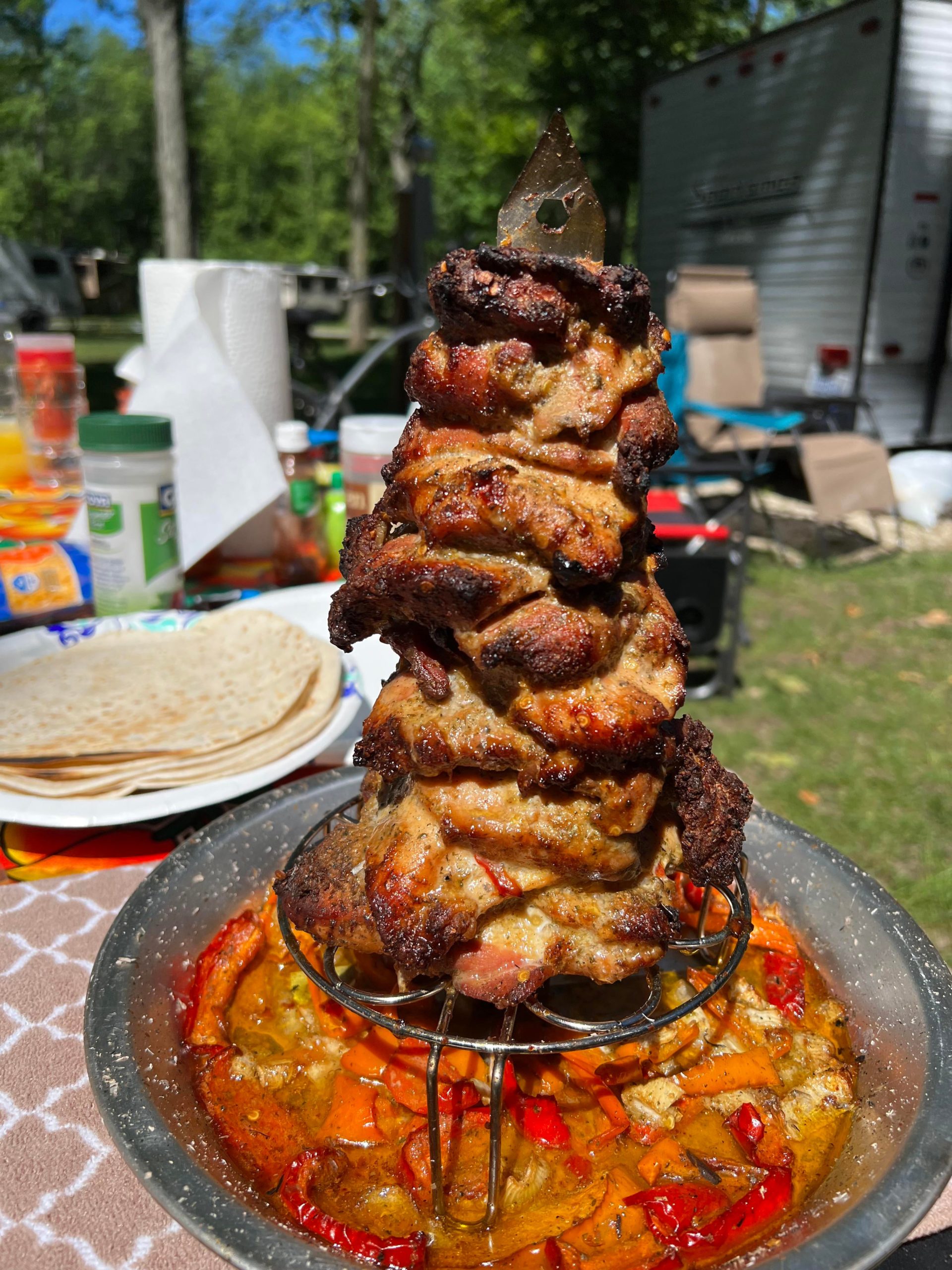 Some fire roasted fajita chicken just off the Outdoor Vertical