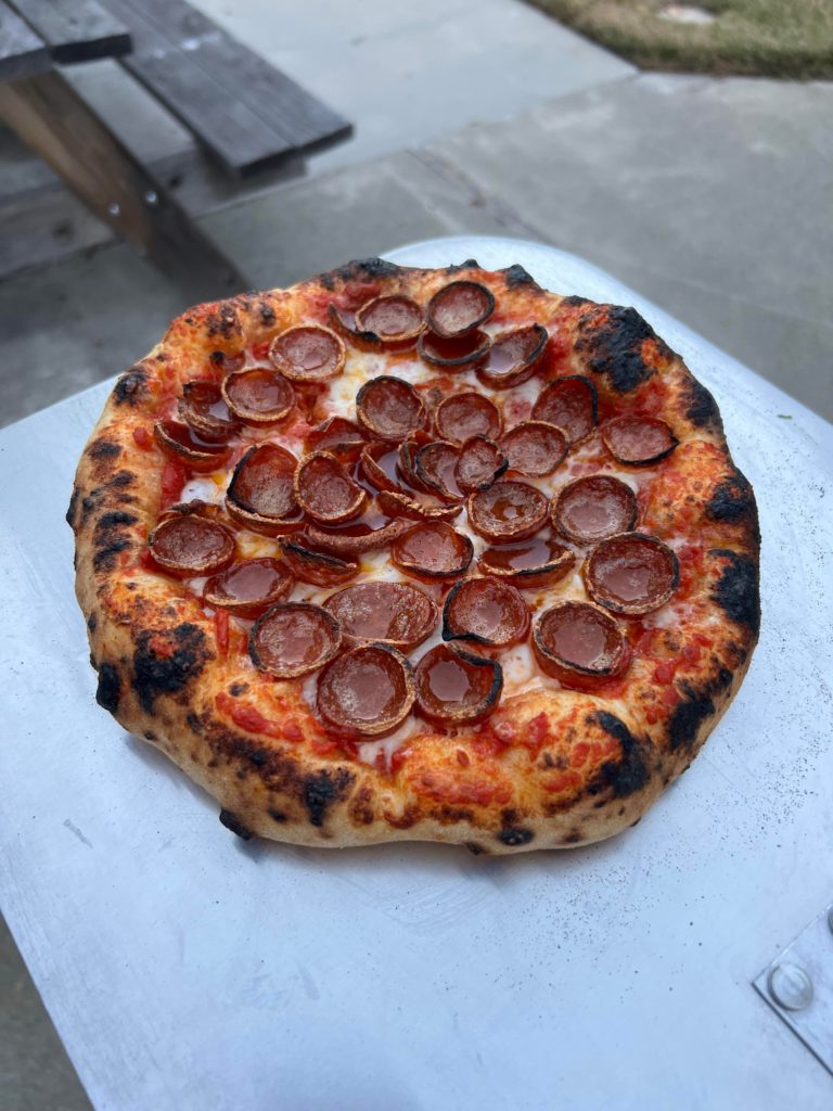 Pepperoni straight out of the Ooni Fyra