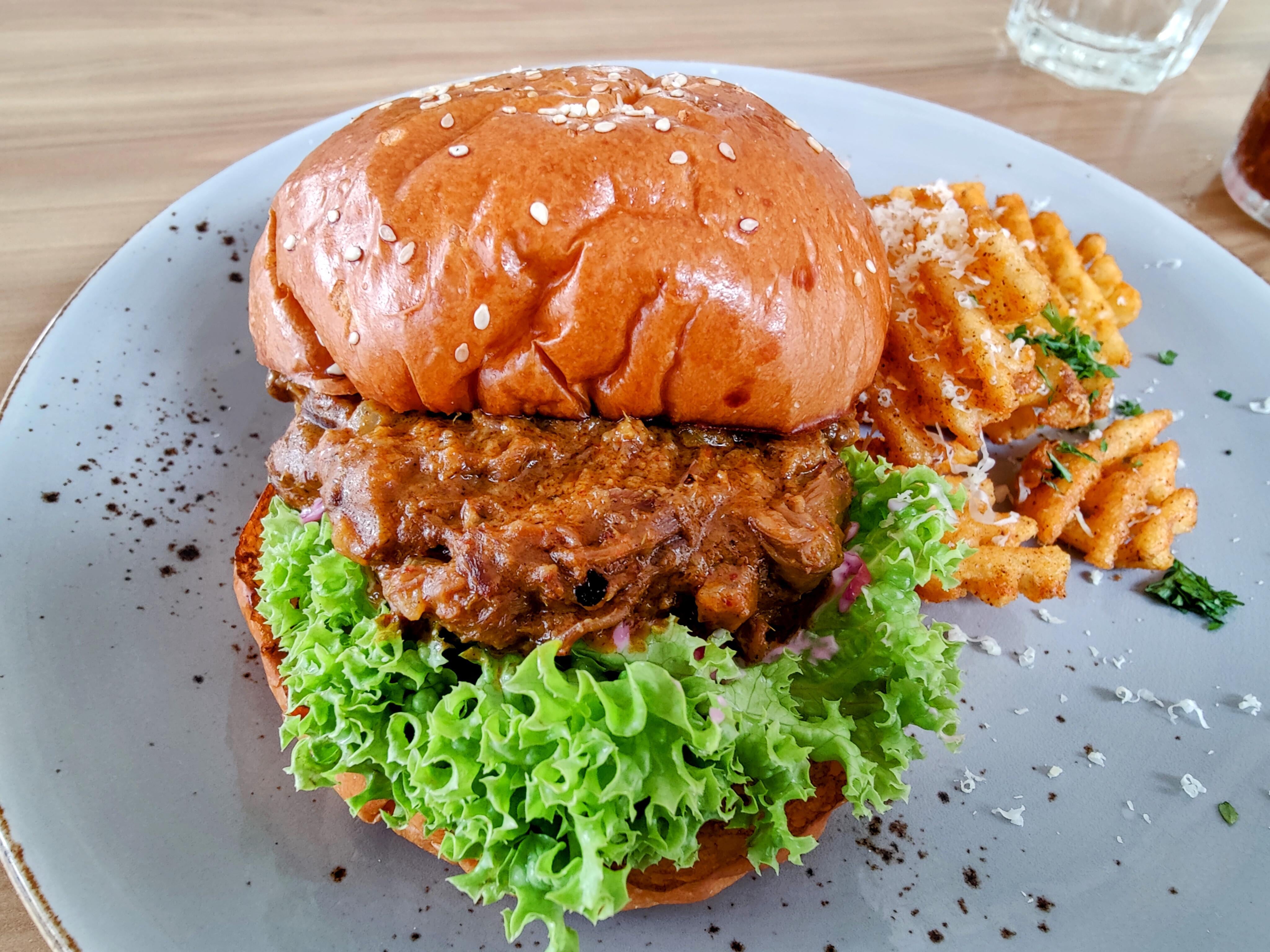 Rendang Burger in Johor Bahru, Malaysia. the most outstanding sloppy ...