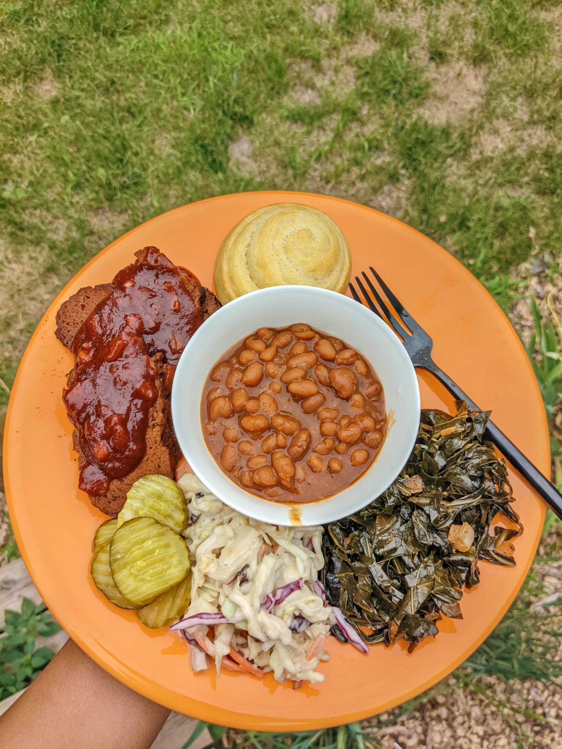 Vegan Soul Food to celebrate 8 yrs vegan! (homemade bbq seitan