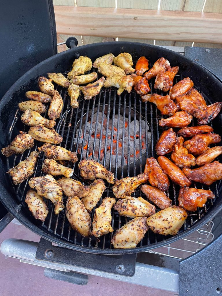 Wings on the Weber with my homemade vortex.