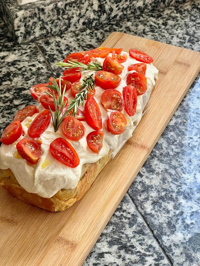 Vegetarian loaf I made with zucchini and ricotta spread