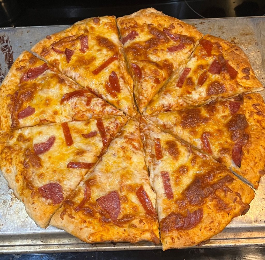 Freshly made homemade pizza, how terrible does it look?
