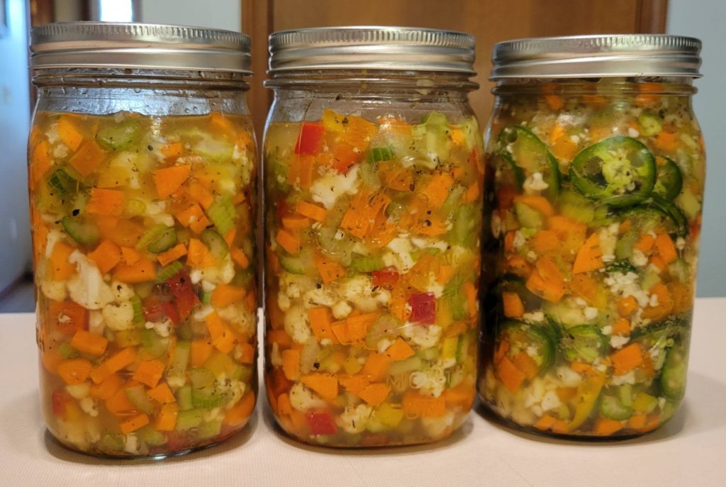 Chicago Style Giardiniera - Mild and Hot