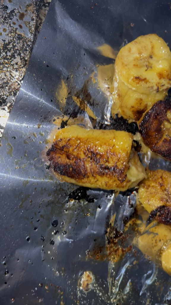 Grilled plantains and dates