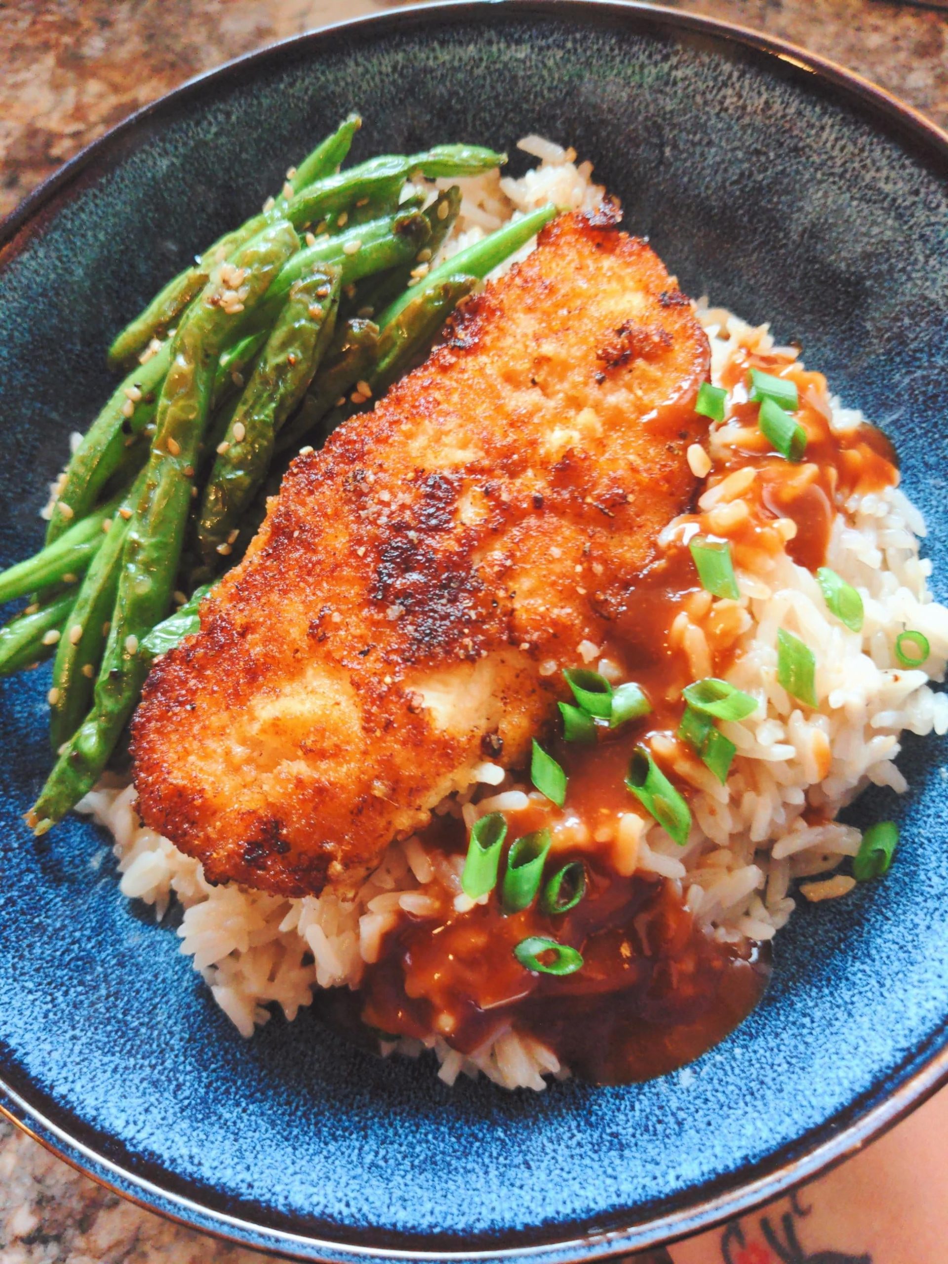 Panko chicken with sesame green beans Dining and Cooking