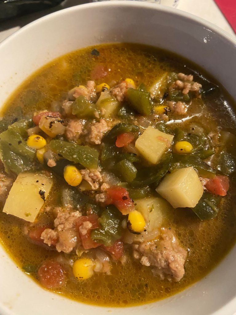 Impossible green chile stew :)