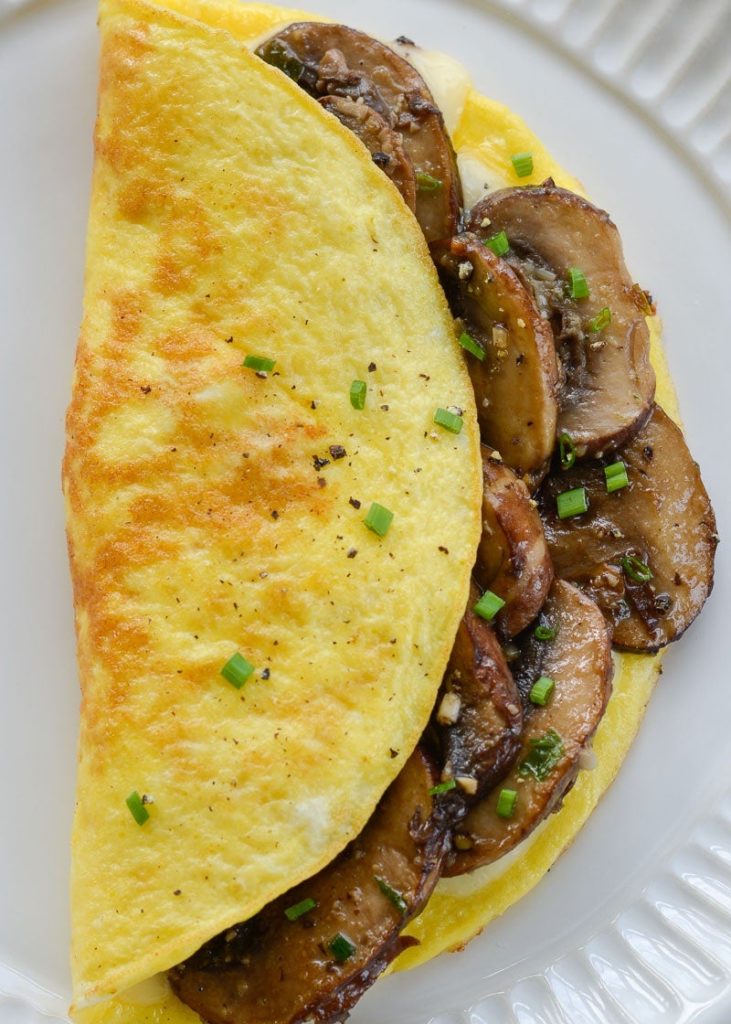 Mushroom Swiss Omelette