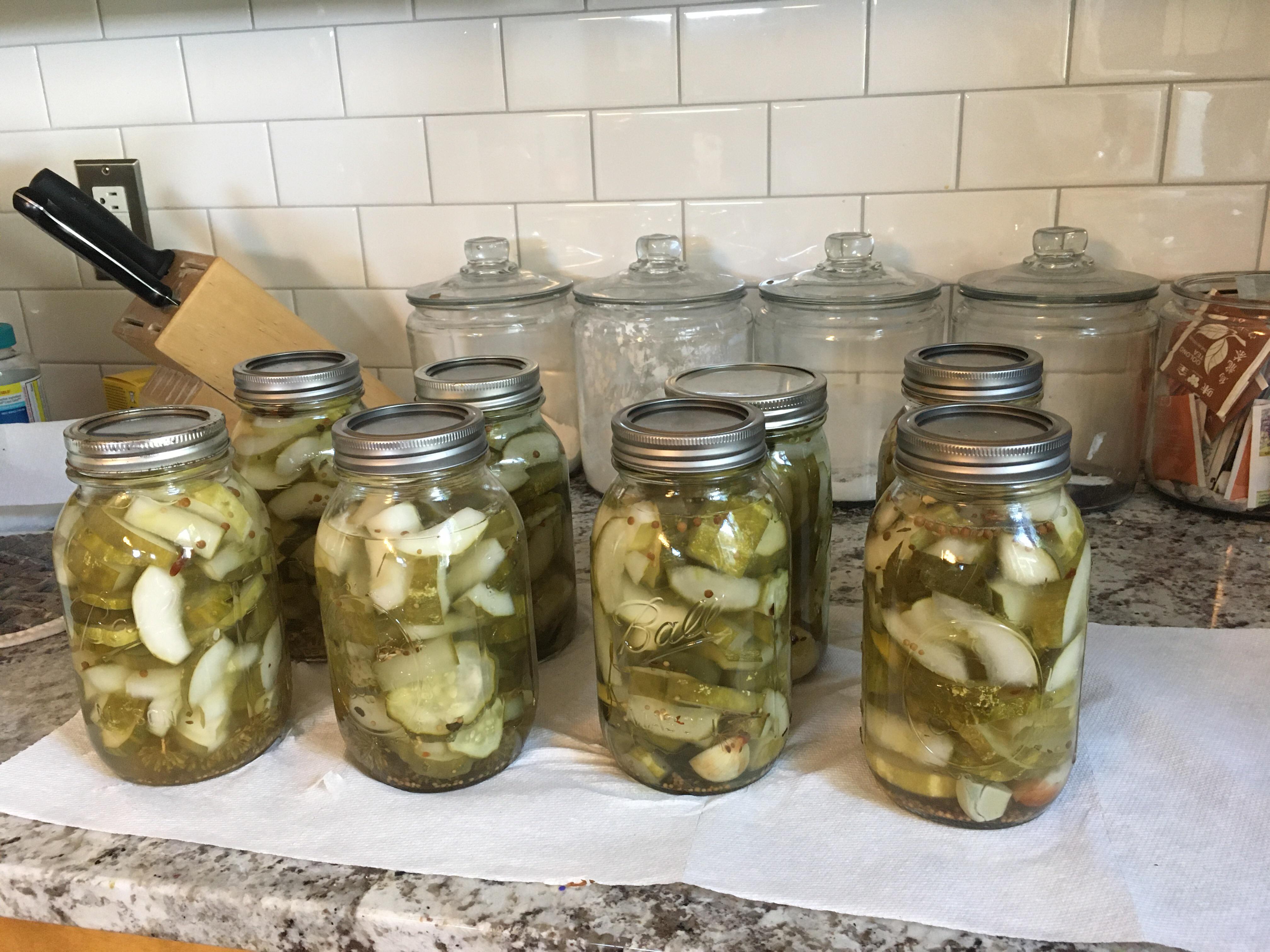 Got 8 quarts of dill pickles done today. Dining and Cooking