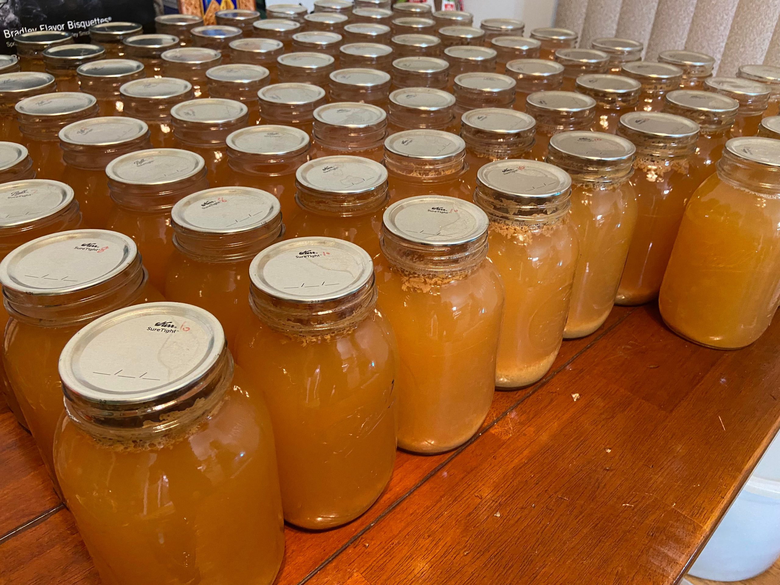 I’ve moved on from peaches… behold 19 gallons of apple cider! Dining