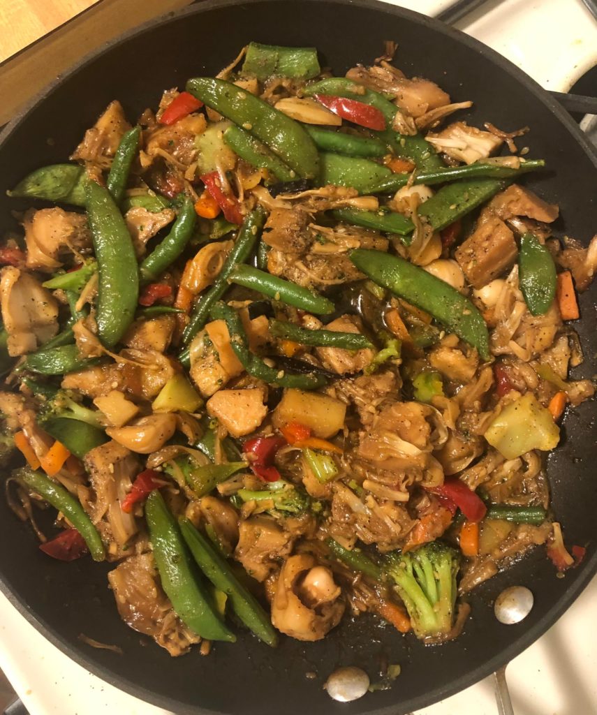 Teriyaki jackfruit stir fry