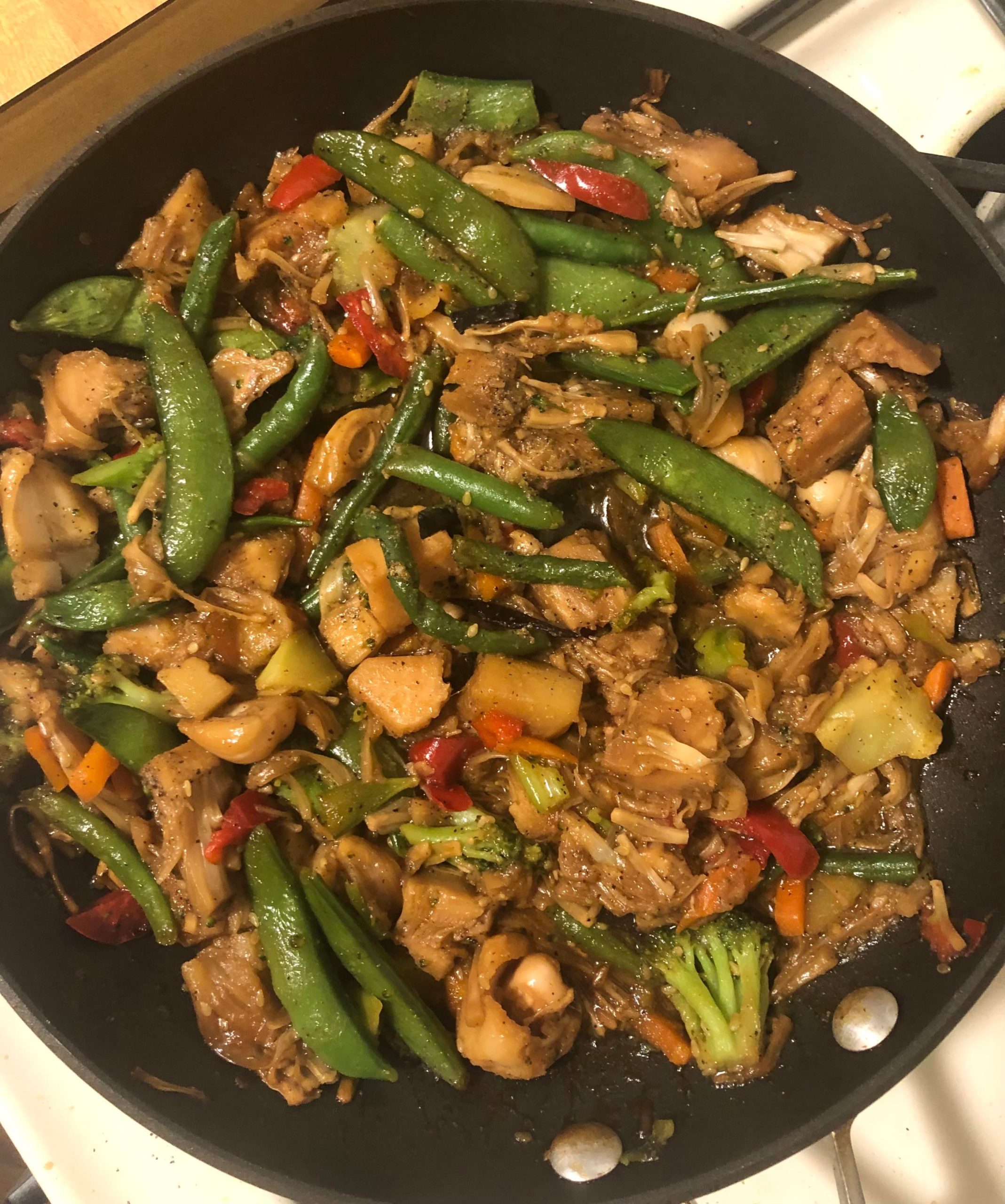 Teriyaki jackfruit stir fry Dining and Cooking