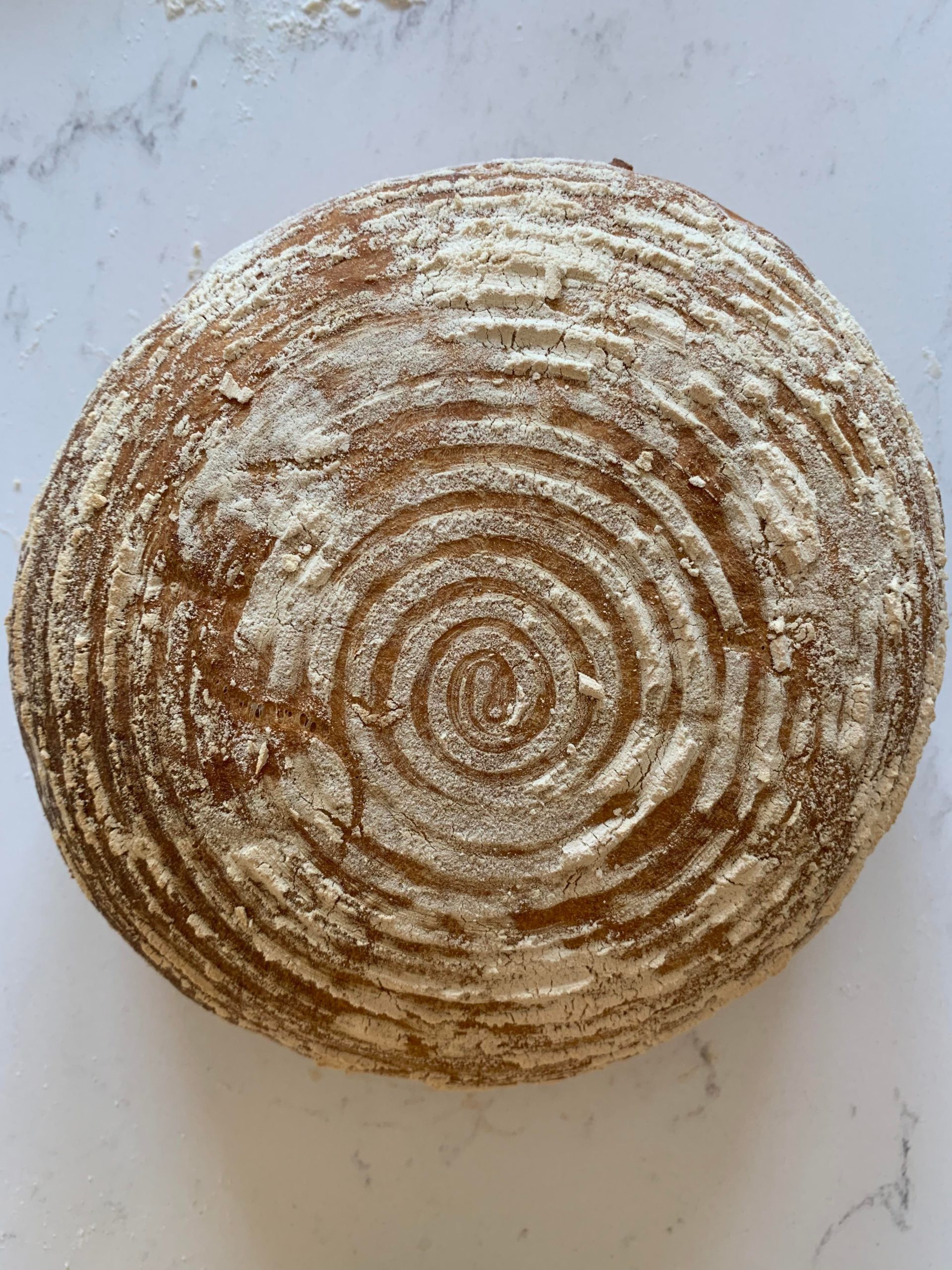 Bread made using a swirled rising bowl Dining and Cooking