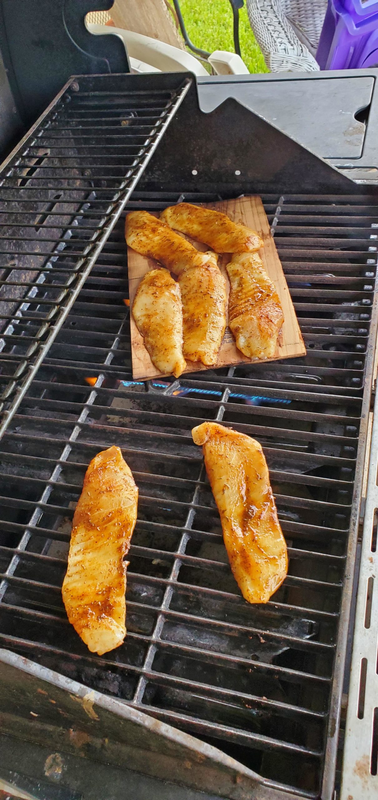 Tilapia cedar plank vs direct Dining and Cooking
