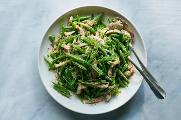 Sesame Snap Pea-Chicken Salad