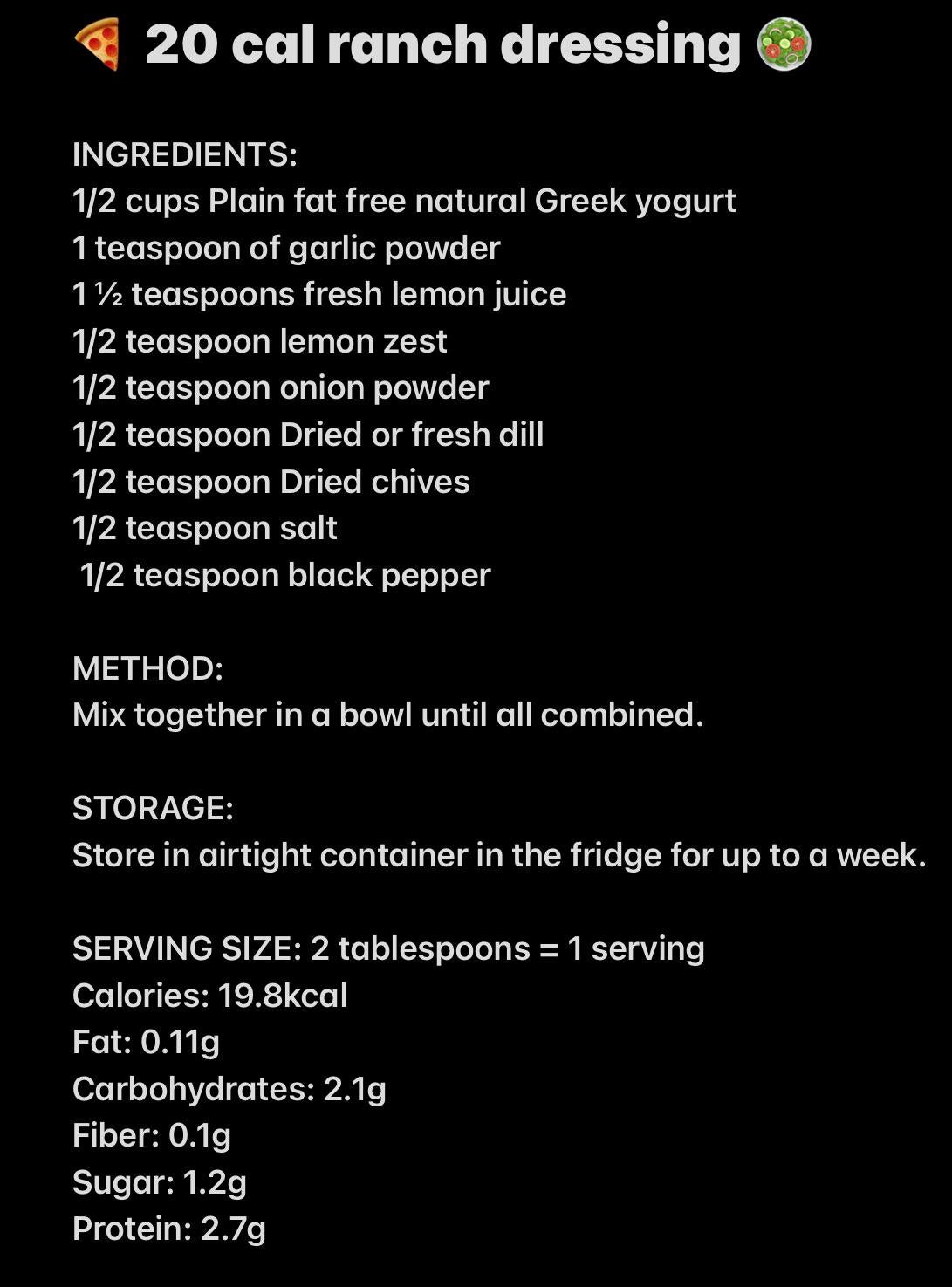20 calorie ranch sauce!! Ur Dining and Cooking