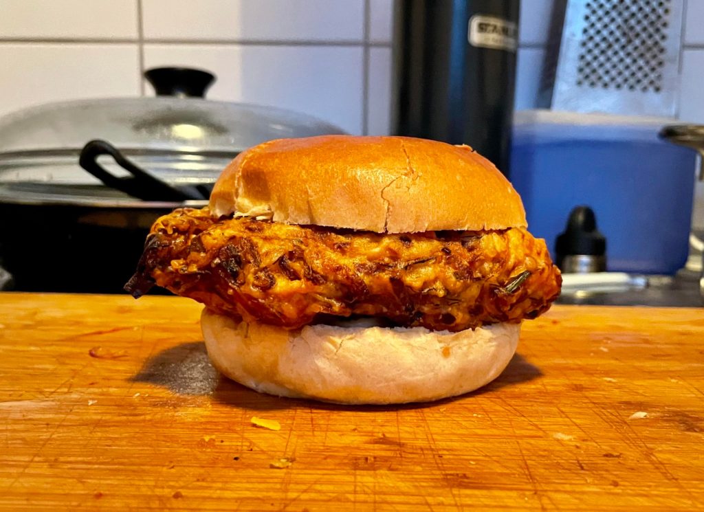 Vegetable Fritter Sandwich